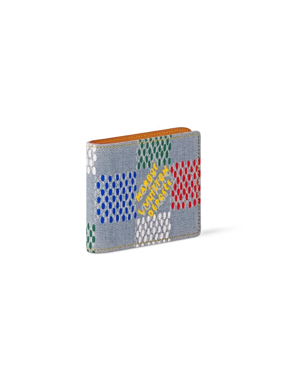 NEW Louis Vuitton Blue Denim Multicolor Pattern Wallet